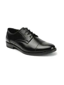 Carlton London Men's Lace-Up Oxfords Colour-Black, Size-UK 8