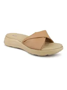 INC.5 Women Beige Solid Comfort Sandals