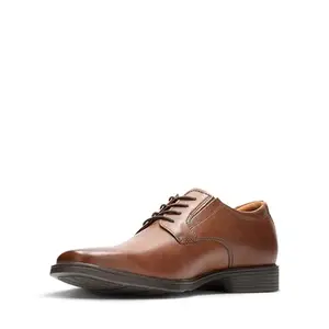 Clarks Men's Tilden Plain Dark Tan Lea Leather Derby-6 UK (26130097