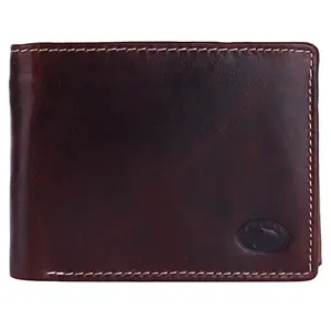 Delfin || Genuine Leather Wallet for Men | 7 Credit Card Slots & 3 tranasparent ID Slots | 2 Cash Compartment | 2 Extra Pocket & 1 Coin Pocket and 1 Zip |