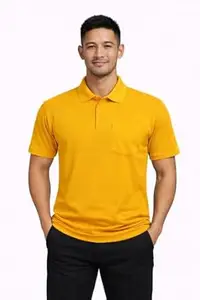 Walrus Men Stylish Solid Casual Polo Tshirt|Mars T Shirt with Pocket White Colour M Size|Breathable & Comfortable |Pack of 1|