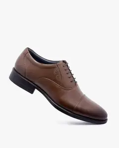 Pierre Cardin EL0807 Leather Formal Shoes for Men_Tan_43