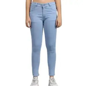 Women's Super Skinny Fit Super High-Rise Ankle Length Jeans (Light Ice Blue, 34)