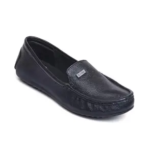 Zoom Shoes Premium Leather Comfortable Lightweight Bellies for Women with Rubber Sole Ideal for Casual Wear Black