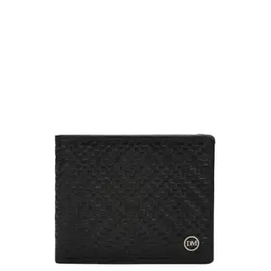 Da Milano RFID Protected Leather Wallet for Men with Card Slot - Black