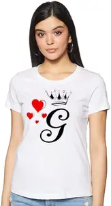 Printed, Typography Women Round Neck White T-Shirt CW_WPRNT#G010-S