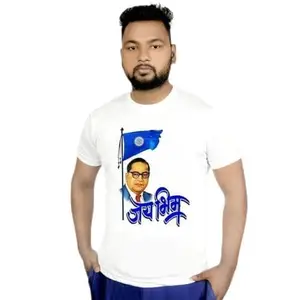 Riva Printed Men Round Neck White T-Shirt () Flagbhim-s