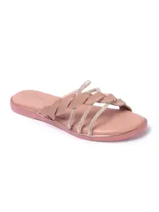 Carlton London Women Sandal,Peach,UK-5
