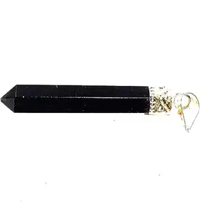 Black Tourmaline Pencil Point Pendant Healing Crystal Pendant