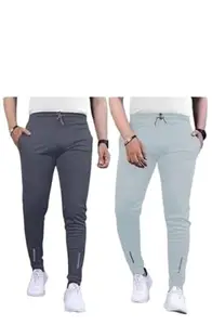 Pack of 2 Mens Stylish Comfortable Track Pants_SJ_Trackpant024_Multi,M Multicolour