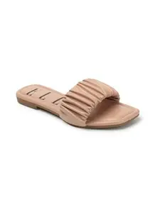 ELLE Women Sandal,Peach,UK-4