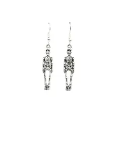 Krinns Skeleton Metal Charm Earrings for Women, Elegant and Gothic, Skull Earrings