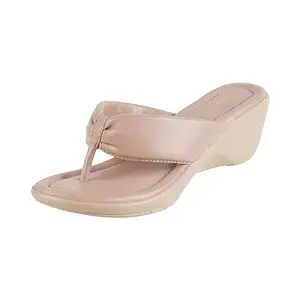 Walkway Women Dark Beige Synthetic Wedge Heel Slip -on Sandal UK/3 EU/36 (32-288)