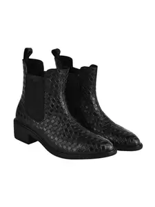 Shoetopia womens Boot-70 Black Chelsea Boot - 6 UK (Boot-70-Black)
