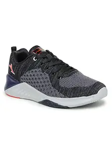 ABROS Men's Bold ASSG1118 Sports Shoes- Black/D.Grey- 9UK