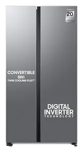 Samsung 644L WI-FI Enabled SmartThings Side By Side Inverter Refrigerator (RS76CG8133SLHL, EZ Clean Steel) price in India.
