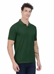 kelvo Polo T-Shirt for Men | 100% Cotton | Solid Plain Collar T-Shirt | Regular Fit | Half Sleeve