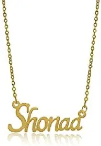 Vermagallery Shonaa Word Design Gold plated Pendant