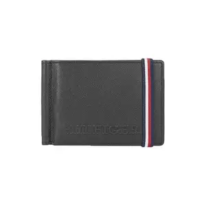 Tommy Hilfiger Harstad Men Leather Money Clip - Black