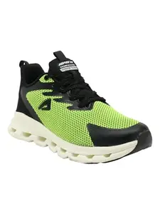 Impakto Men Black & Green Sports Shoe AS3070