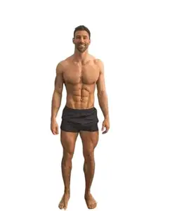 Men Solid Casual Elastic Waist Above Knee Length Black Bermuda,183