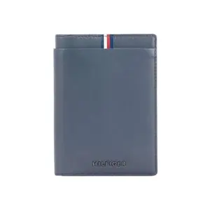 Tommy Hilfiger Drammen Men Leather Passport Case Wallet - Navy