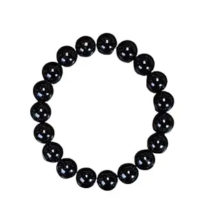 MAGIC GEMS Round Beads Elastic Straechable Bracelet Gemstone For Men & Women Gifting Purpose Bracelet Tourmaline Stone Bracelet Crystal Bracelet With Lab Certified