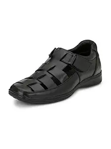 Eego Italy Genuine Leather Comfy Sandals Men Black Casual - P_A_9088_Black_6