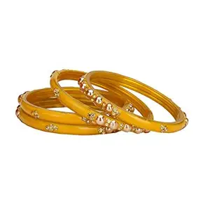 Somil Fashionable Glass Bangles/Kungan/Kada Set for Wedding, Festival, Workplace, Party, Traditional, Designer, Ornamented with Stone