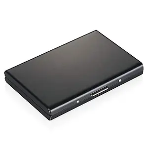 Stealodeal Black RFID Blocking Metal Debit/Credit (Unisex) Card Holder (Black (6 Slots))