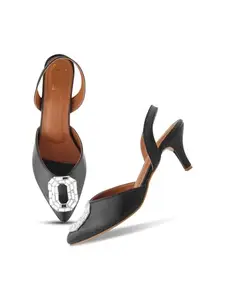 JM LOOKS Women’s Slim Heel Backstrap Sandals with Upper Stone Detailing Stylish and Comfortable Design