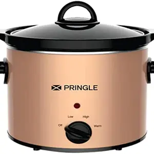 Pringle Electric Slow Cooker 4 Liter with indicator light| Ceramic Pot with Glass Lid | Copper Color FW 1809 (Single) price in India.