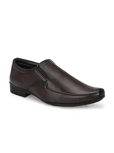 Azzaro Black Men Formal Shoes Without lace | for Office Business Dress Shoes Slip On Comfortable Durable Synthetic Leather Elegant Footwear Non Slip Professional Stylish Brown