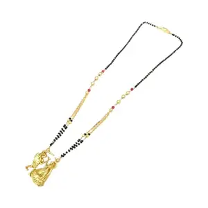 Generic Gold Brass Mangalsutra Set for Women | Cubic Zirconia/American Diamond | 18 in | 18 in_Mang_s_c6zn5