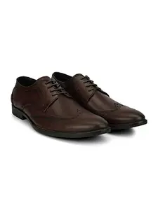 LM LUIS MERCOS LUIS MERCOS (LM007) Brogues Shoes for Men (Brown, Numeric_7)