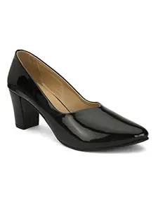 pelle albero Women Black Slip-On Block Heel Sandals