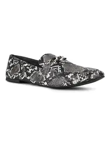 Inc.5 Womens Black Casual Printed Pointed Slip on Ballerina