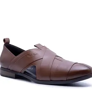 Pierre Cardin PC1042 Leather Cauals Shoes for Men_Tan_44