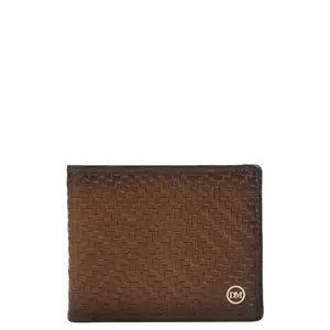 Da Milano RFID Protected Leather Wallet for Men with Card Slot - Brown
