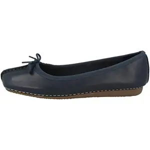 Clarks Women's Freckle Ice Navy Leather Pumps - 4 UK/India (37 EU)
