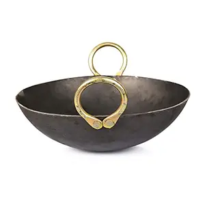 RBY Iron Hammered Kadai Handmade Useful for Frying and Cooking (700 Ml)