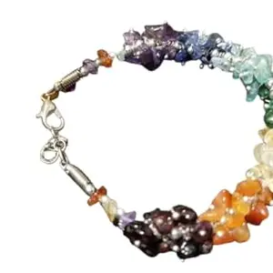 Cuonna Gems Gallery Stunning Seven Chakra Chip Bracelet Original Certified 7 चक्र चिप ब्रेसलेट ओरिजिनल सर्टिफाइड Elegance 7 Chakra Chip Bracelet For Wearing Any Occasion सात चक्र ब्रेसलेट फॉर गर्ल्स