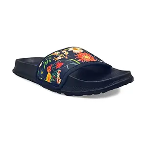 KazarMax Girl's Black Blossom Sliders Flip-Flops-7 UK