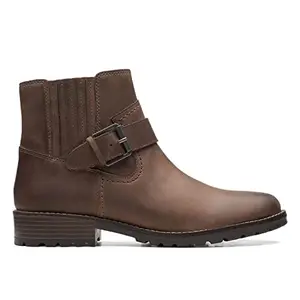 Clarks ClarkwellStrap Taupe NUBU UK-5