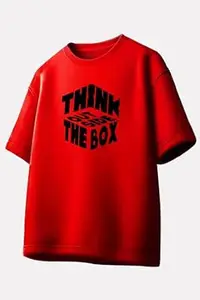 Ishkart Men's Oversized T-Shirt, 100% Cotton, Round Neck, Short Sleeve, Printed Chest and Back, Casual Summer Wear, S to 3XL