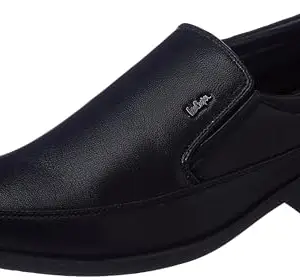 Lee Cooper LC1474E2R Men’s Lightweight Leather Shoes | Comfortable, Stylish Slip-On Formal Footwear for Office, Business Black