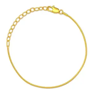 ZAVYA 925 Sterling Silver Minimal Gold Plating Chain Bracelet | | Gift for Women and Girls | With Certificate of Authenticity and 925 Hallmark