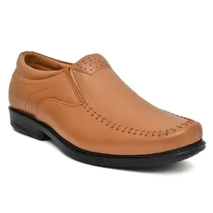 Botha Men's Tan Leather Derby Formal Shoes (Tan) | 9|