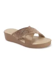 Carlton London Women Sandal,Beige,UK-6