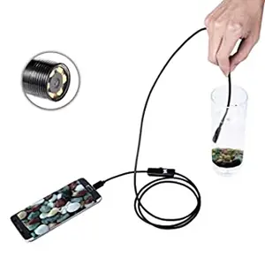 zvr HD 5.5mm Endoscope Flexible IP67 Waterproof 6 LED Borescope Security Spy Camera